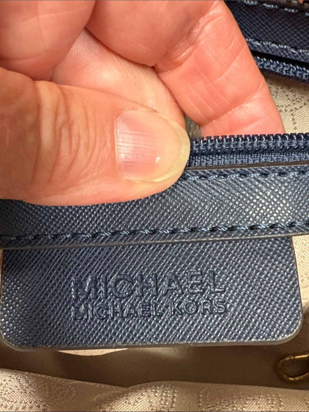 Michael Kors Navy blue small Crossbody with Gold Stud Accents - Picture 10 of 16